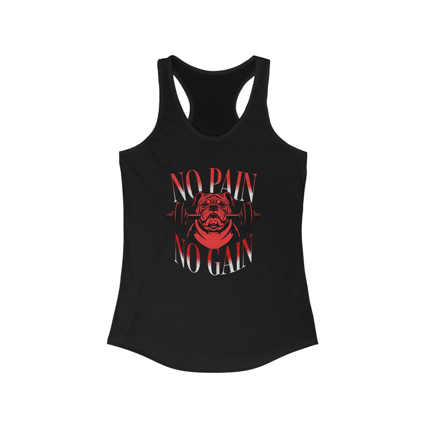 No Pain No Gain Women's Racerback Tank Top - Fitness Motivation Activewear