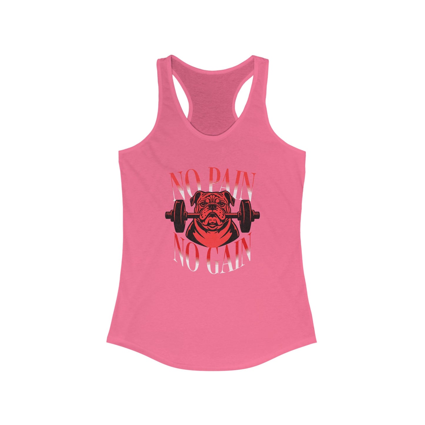 No Pain No Gain Women's Racerback Tank Top - Fitness Motivation Activewear