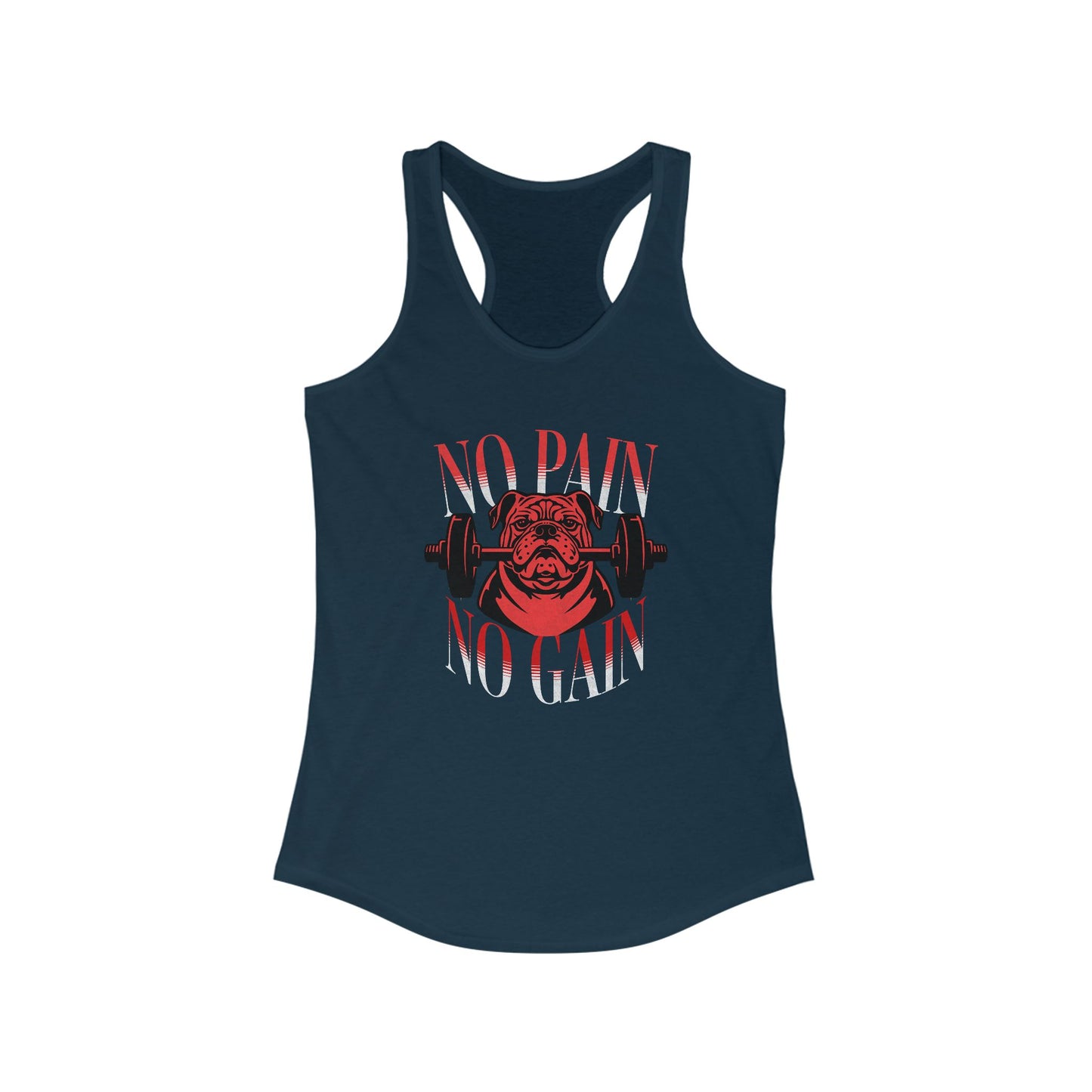 No Pain No Gain Women's Racerback Tank Top - Fitness Motivation Activewear