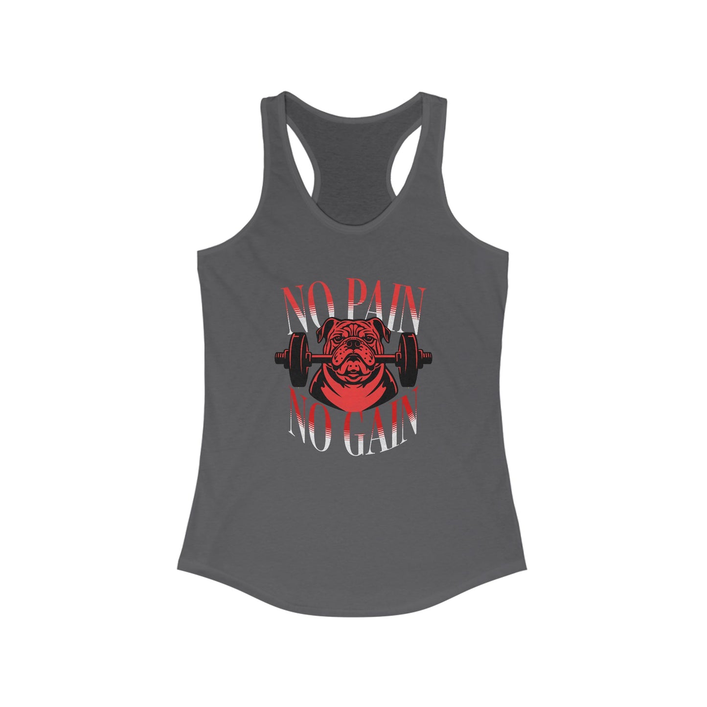 No Pain No Gain Women's Racerback Tank Top - Fitness Motivation Activewear