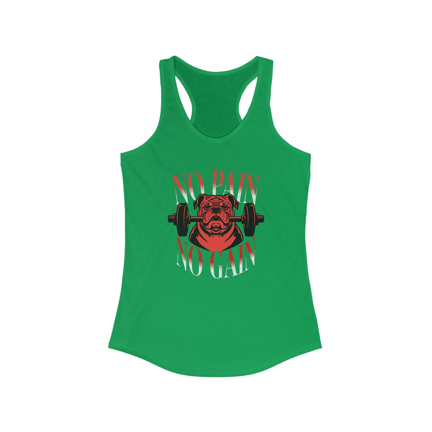 No Pain No Gain Women's Racerback Tank Top - Fitness Motivation Activewear