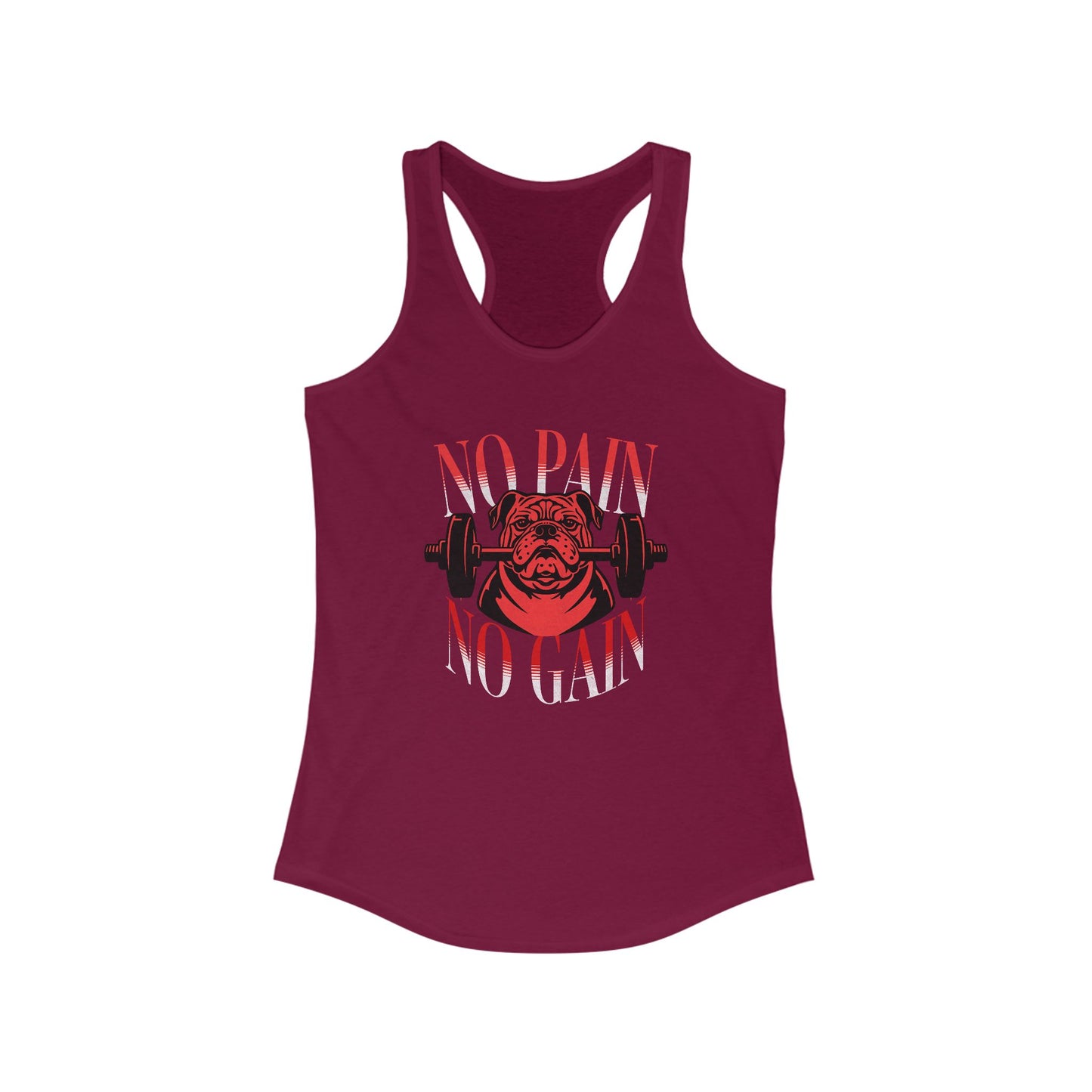No Pain No Gain Women's Racerback Tank Top - Fitness Motivation Activewear
