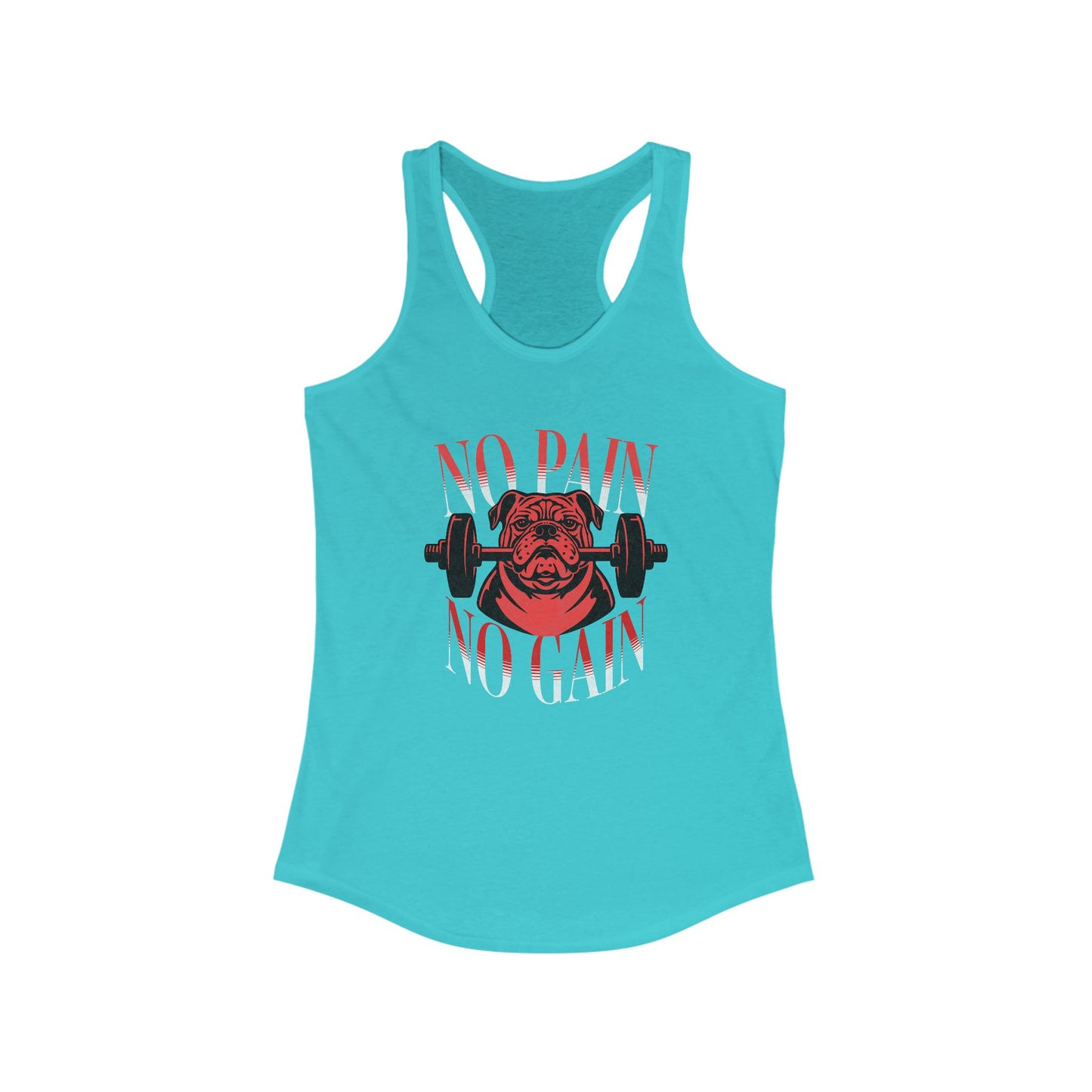 No Pain No Gain Women's Racerback Tank Top - Fitness Motivation Activewear