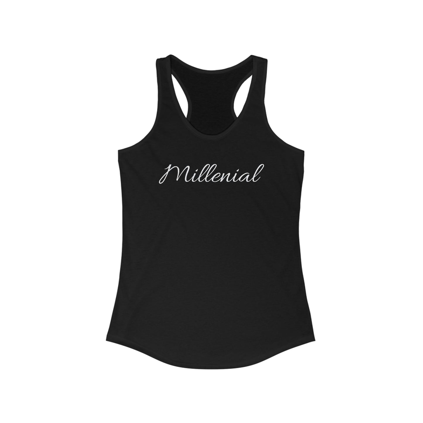 Millennial Women's Racerback Tank - Trendy Casual Top for Everyday Style
