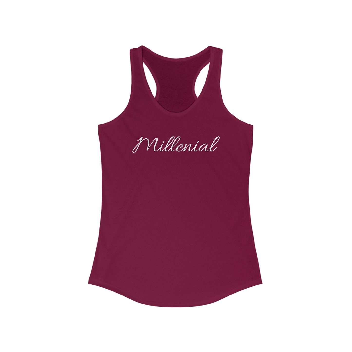 Millennial Women's Racerback Tank - Trendy Casual Top for Everyday Style