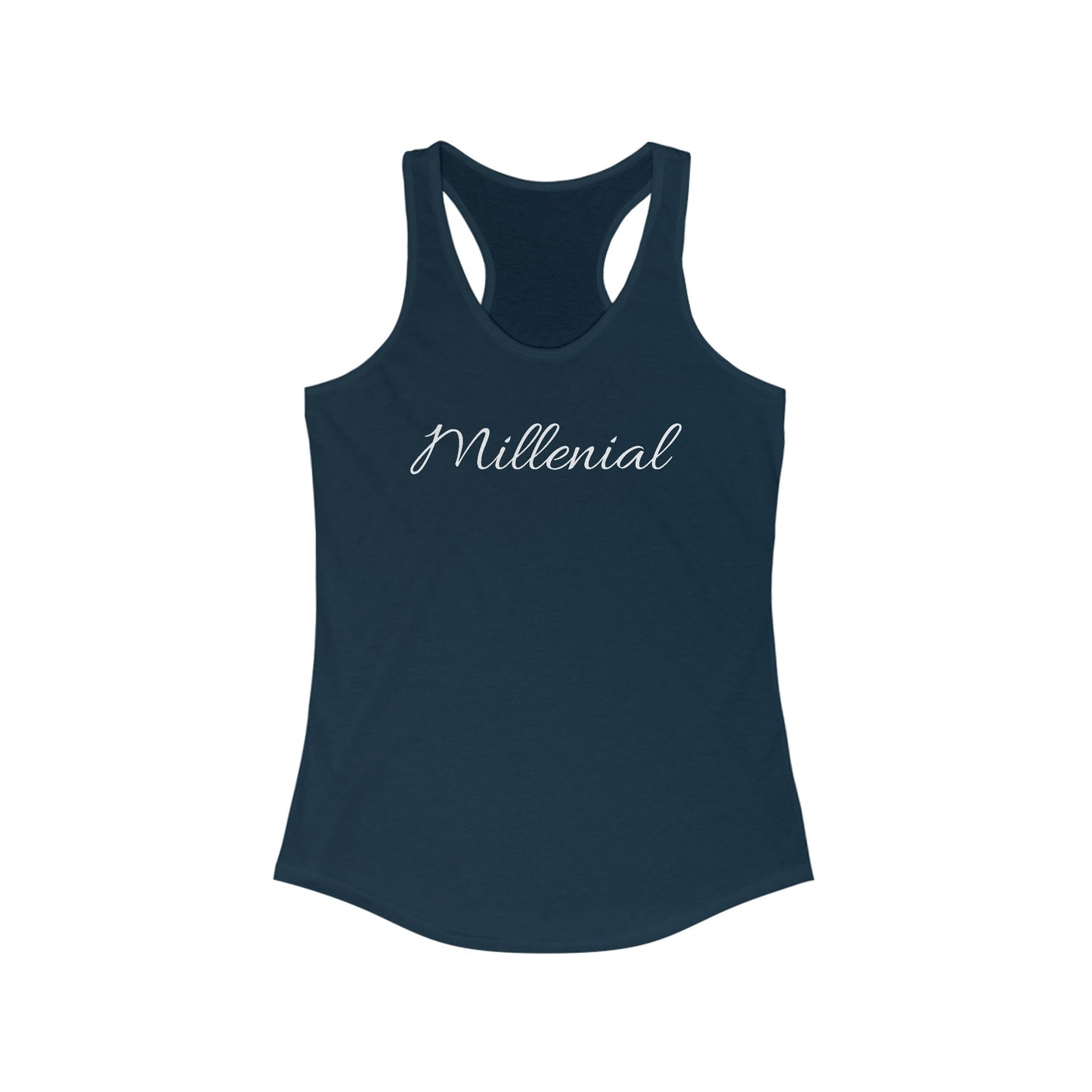 Millennial Women's Racerback Tank - Trendy Casual Top for Everyday Style