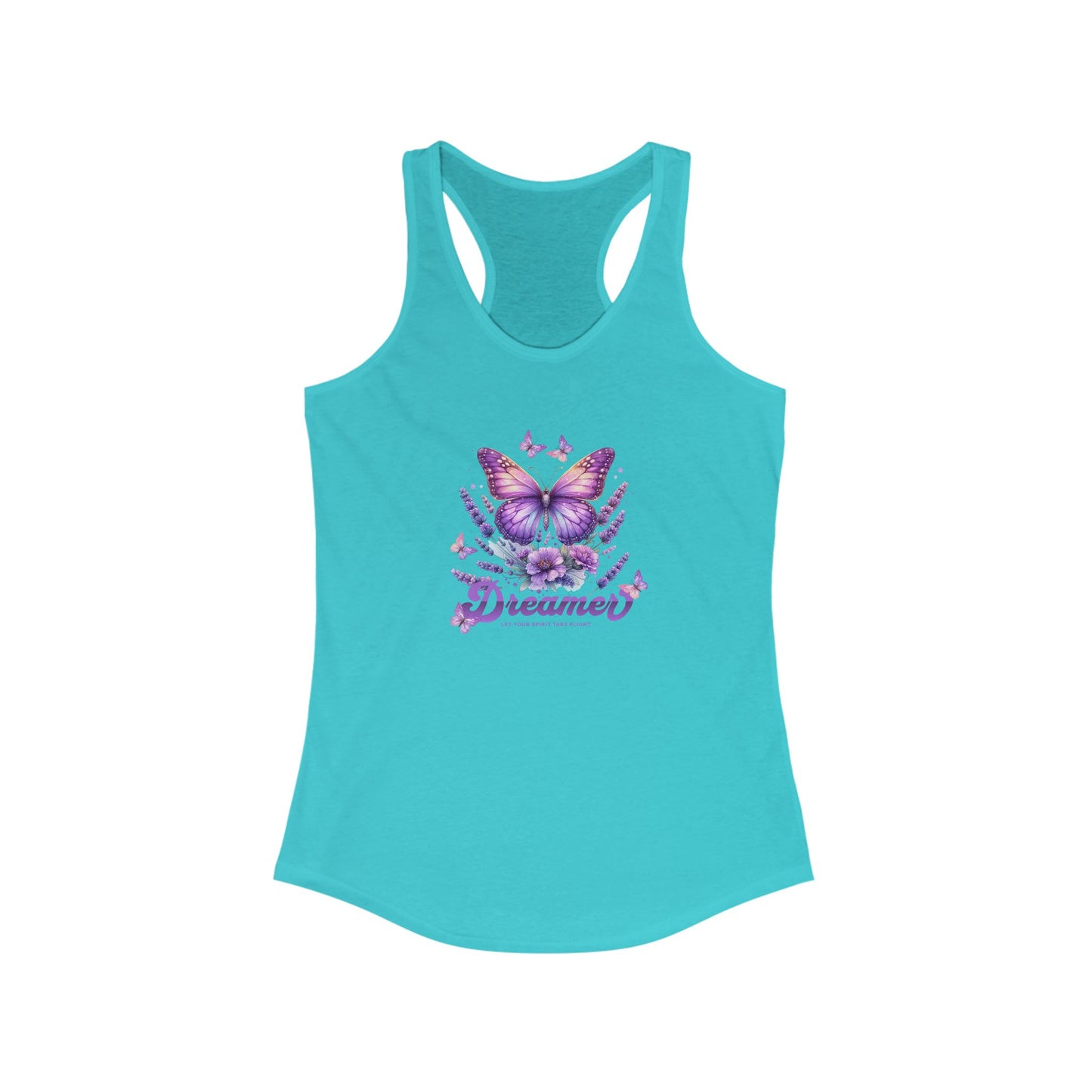 Dreamer Butterfly Racerback Tank - Women’s Inspirational Activewear