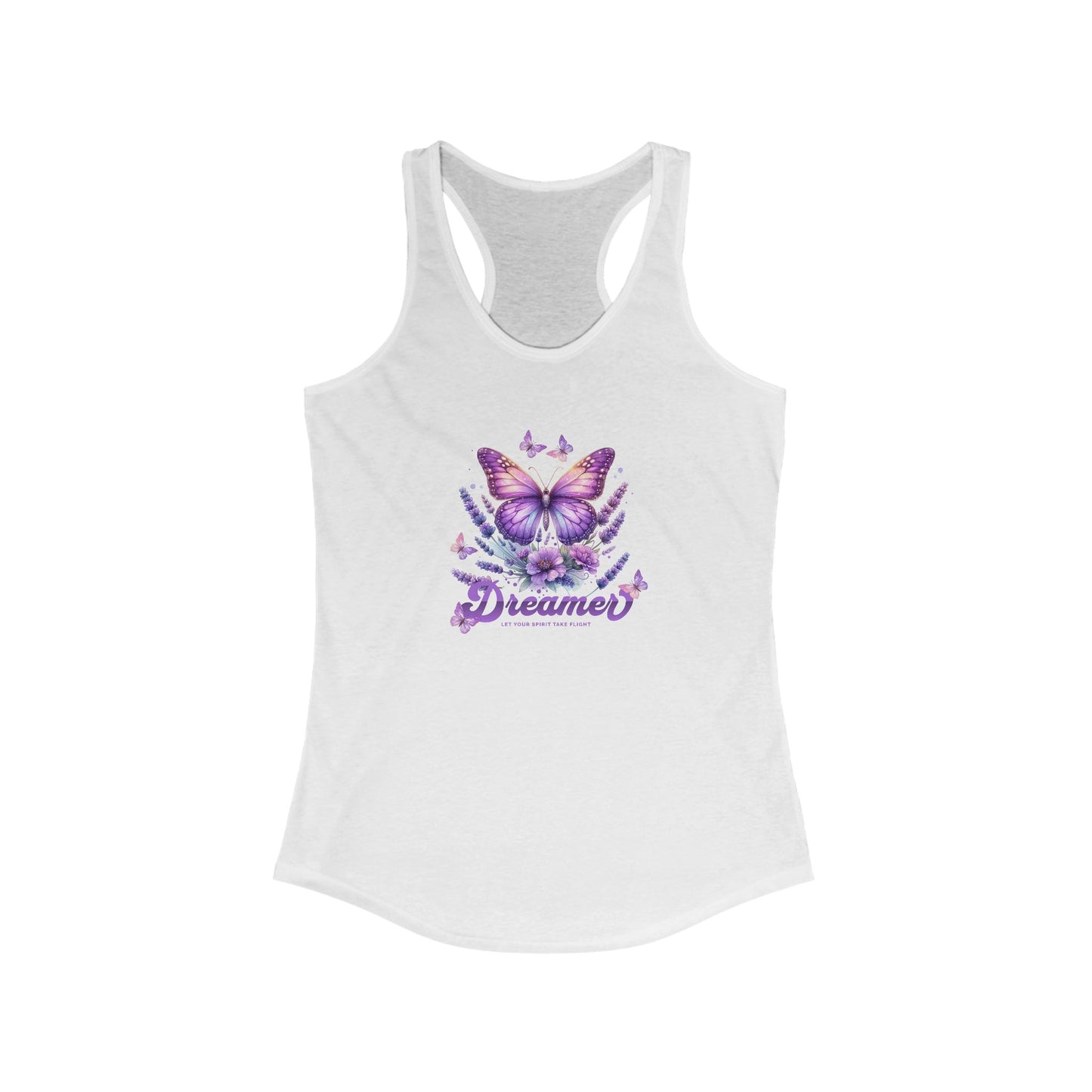 Dreamer Butterfly Racerback Tank - Women’s Inspirational Activewear