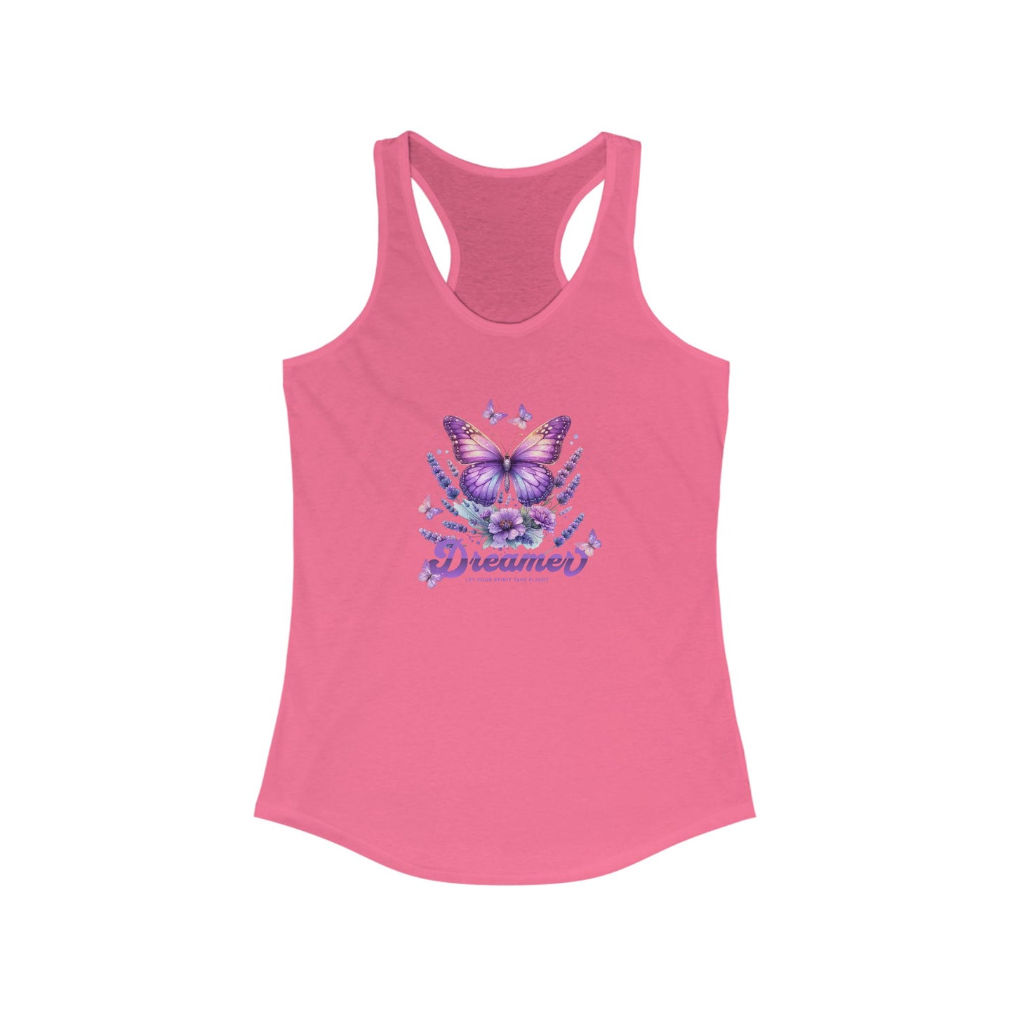 Dreamer Butterfly Racerback Tank - Women’s Inspirational Activewear