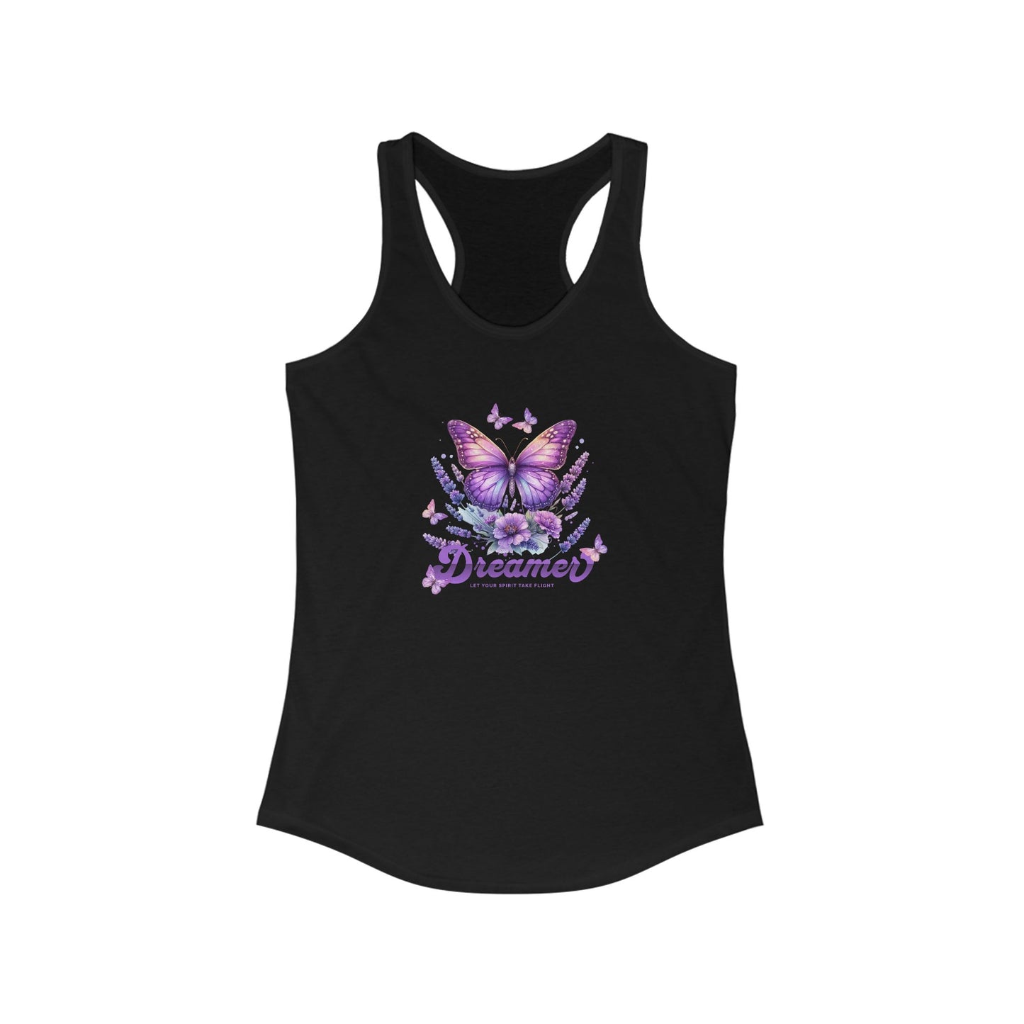 Dreamer Butterfly Racerback Tank - Women’s Inspirational Activewear