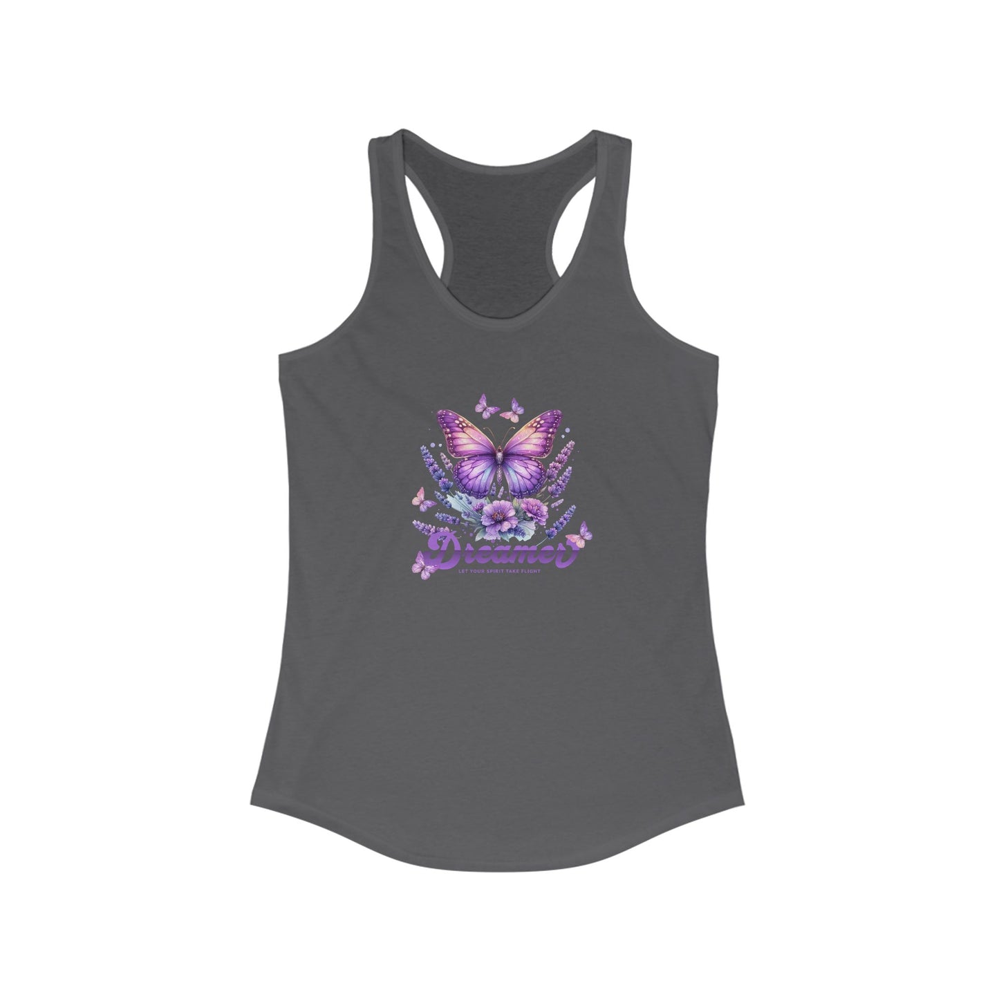 Dreamer Butterfly Racerback Tank - Women’s Inspirational Activewear