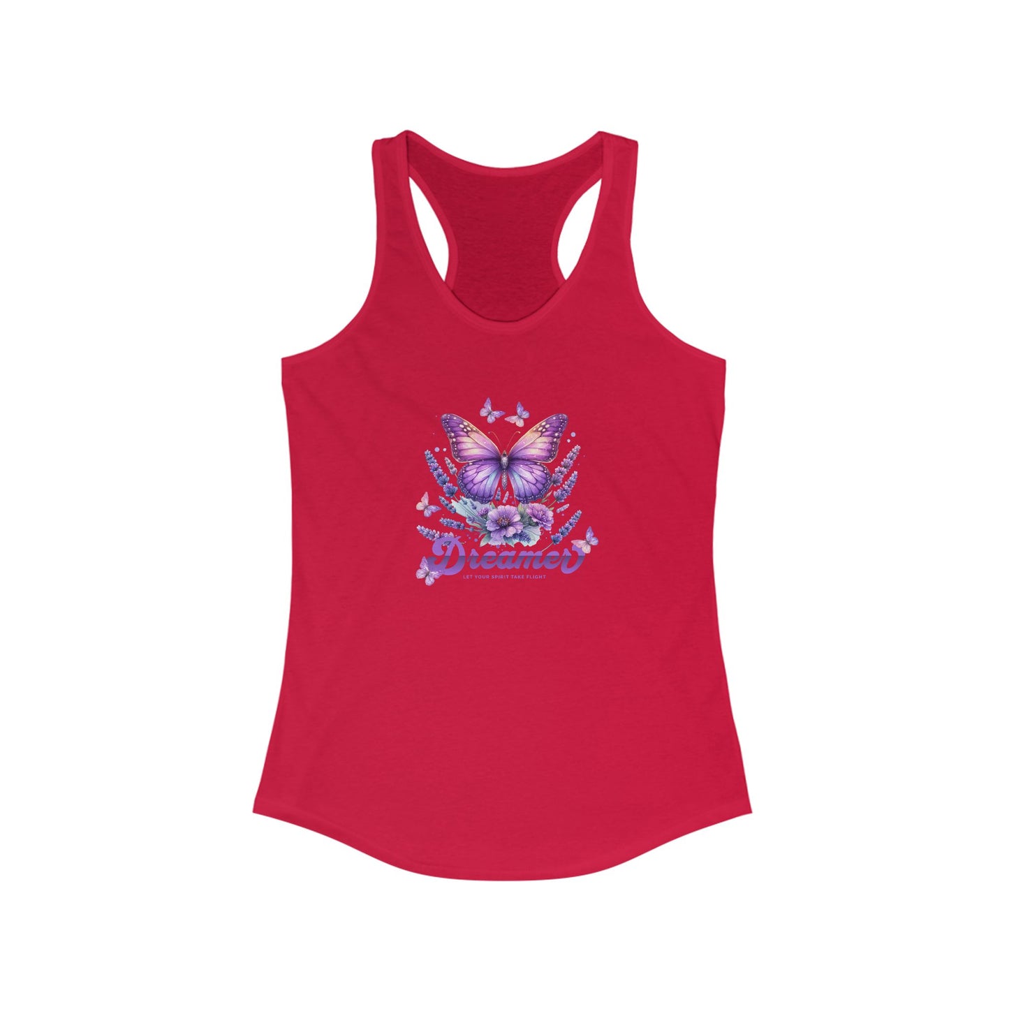Dreamer Butterfly Racerback Tank - Women’s Inspirational Activewear