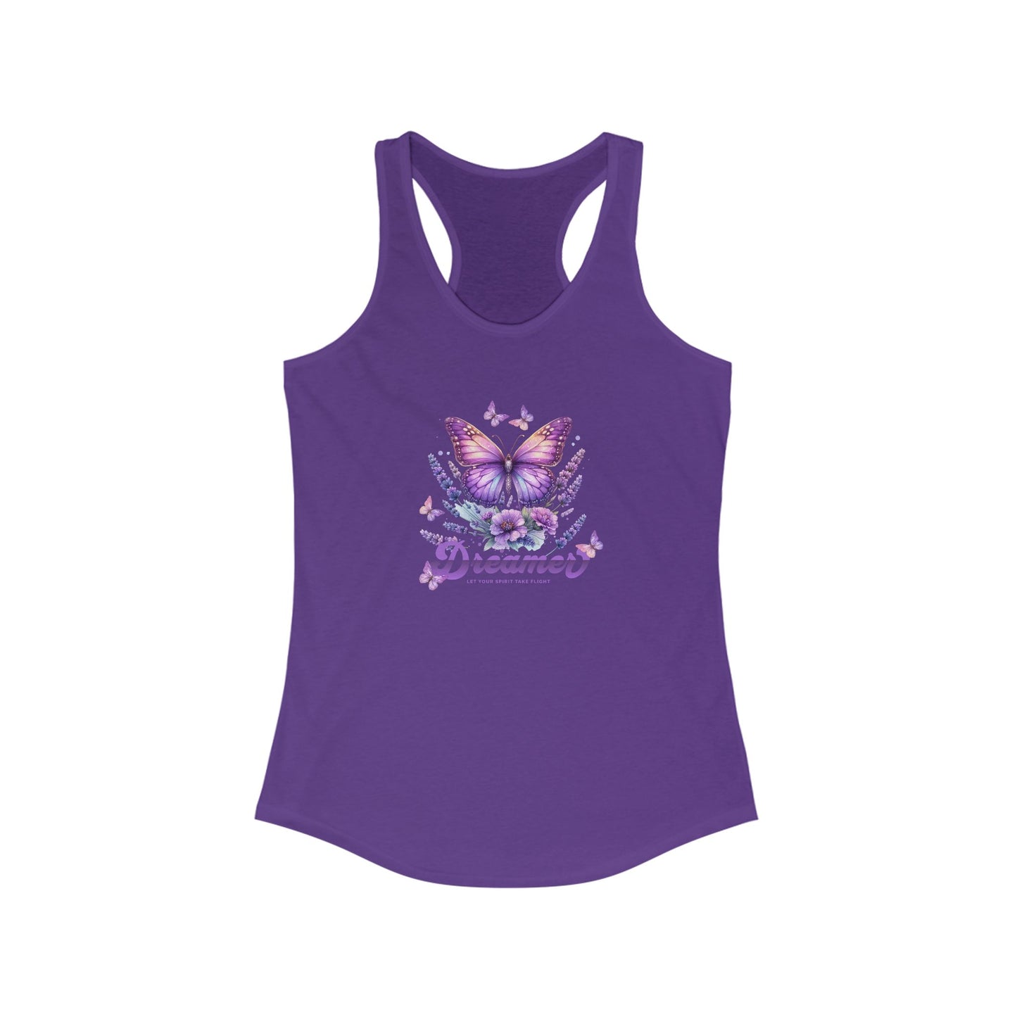 Dreamer Butterfly Racerback Tank - Women’s Inspirational Activewear