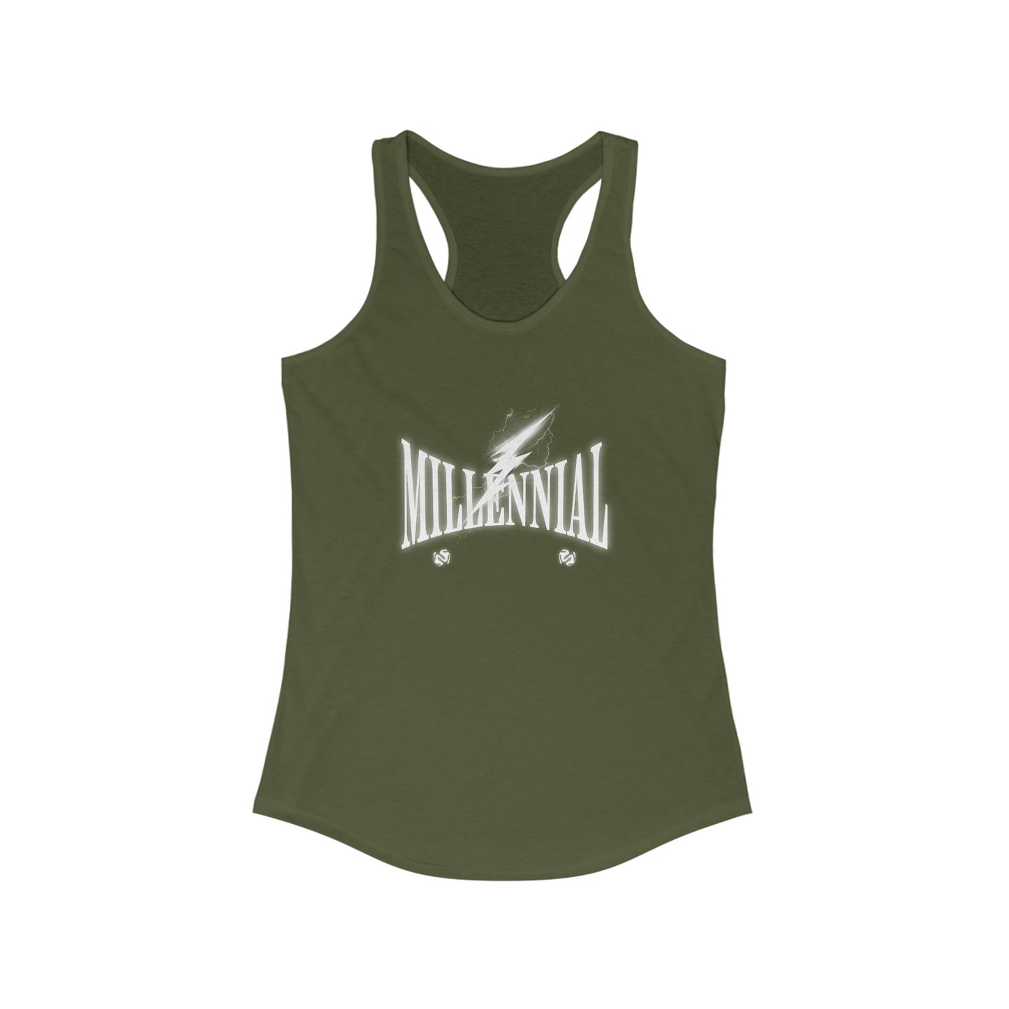 Millennial Lightning Women's Racerback Tank Top