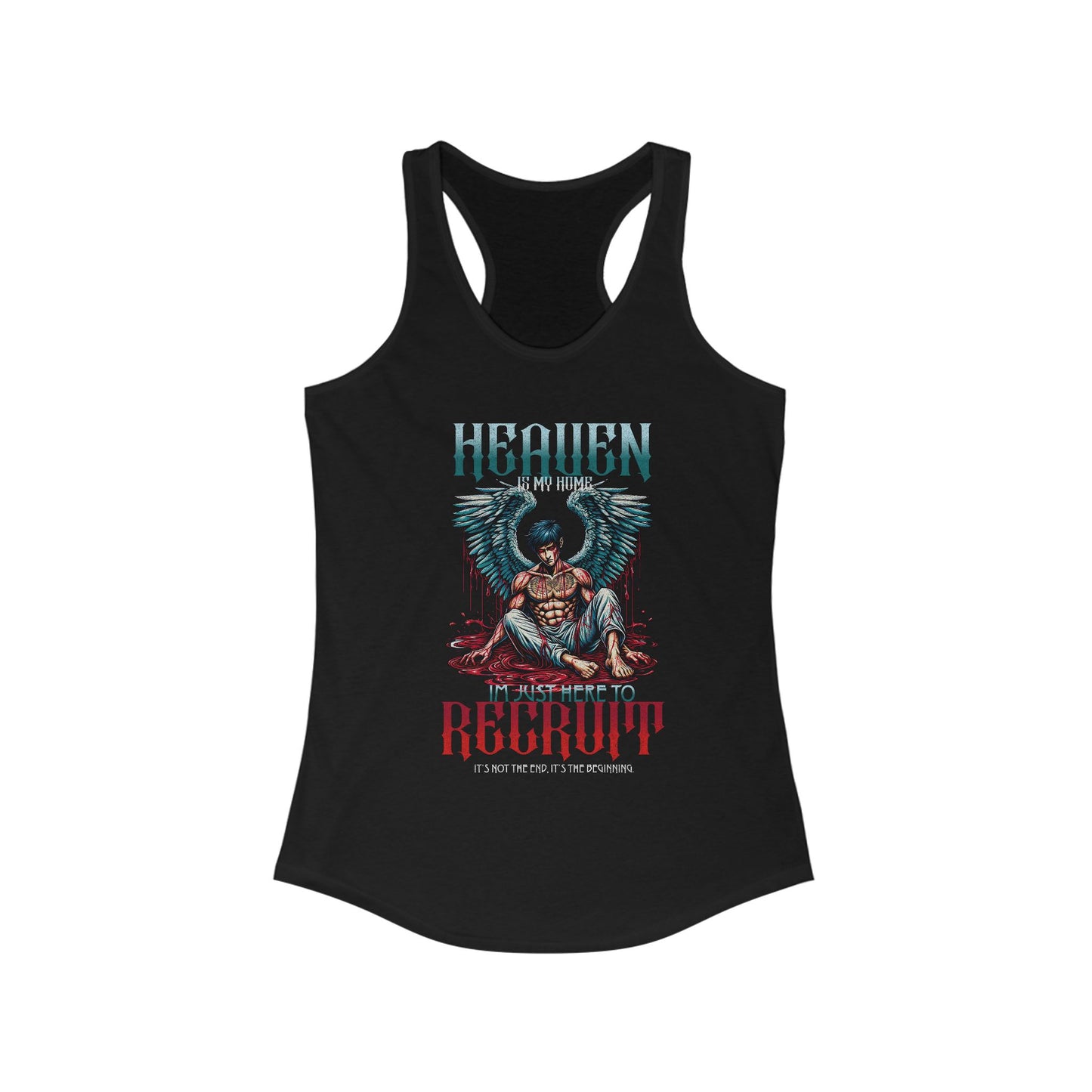 Heaven Recruit Graphic Racerback Tank Top