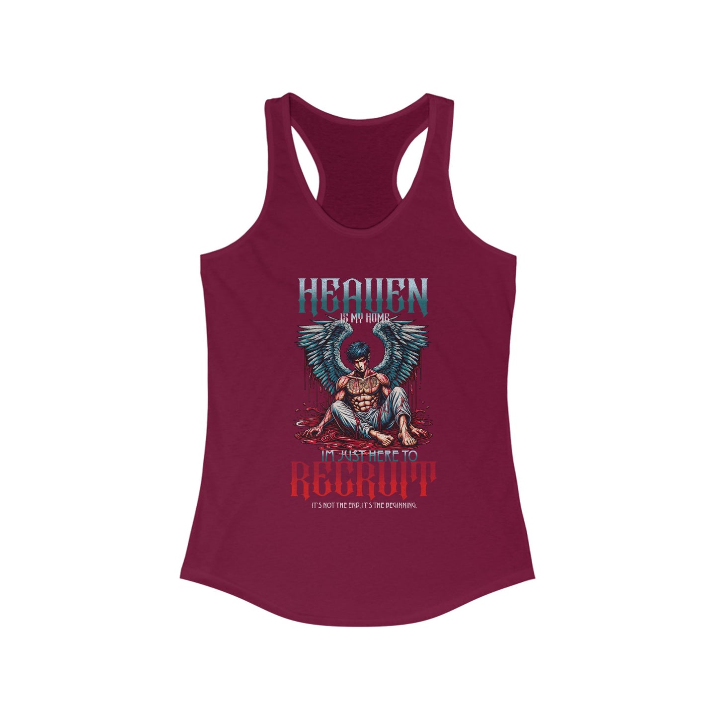 Heaven Recruit Graphic Racerback Tank Top