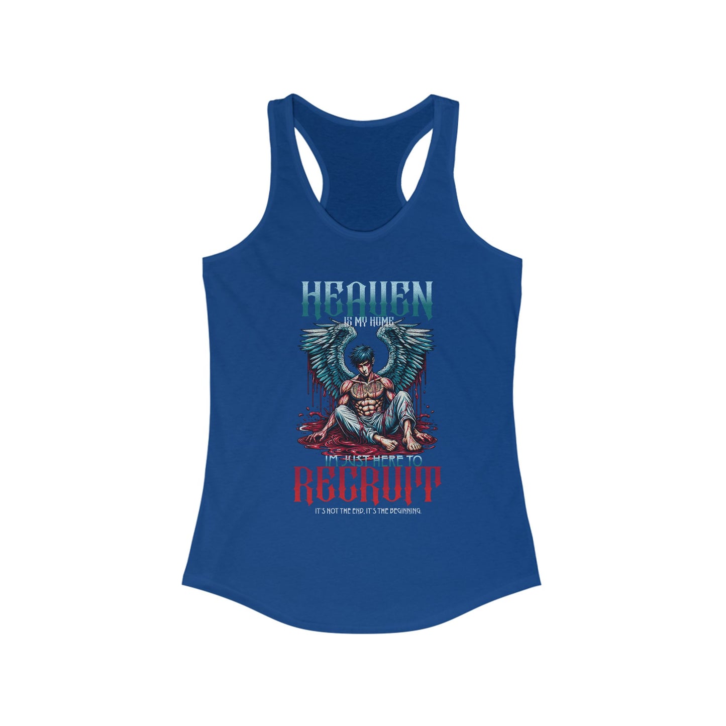 Heaven Recruit Graphic Racerback Tank Top