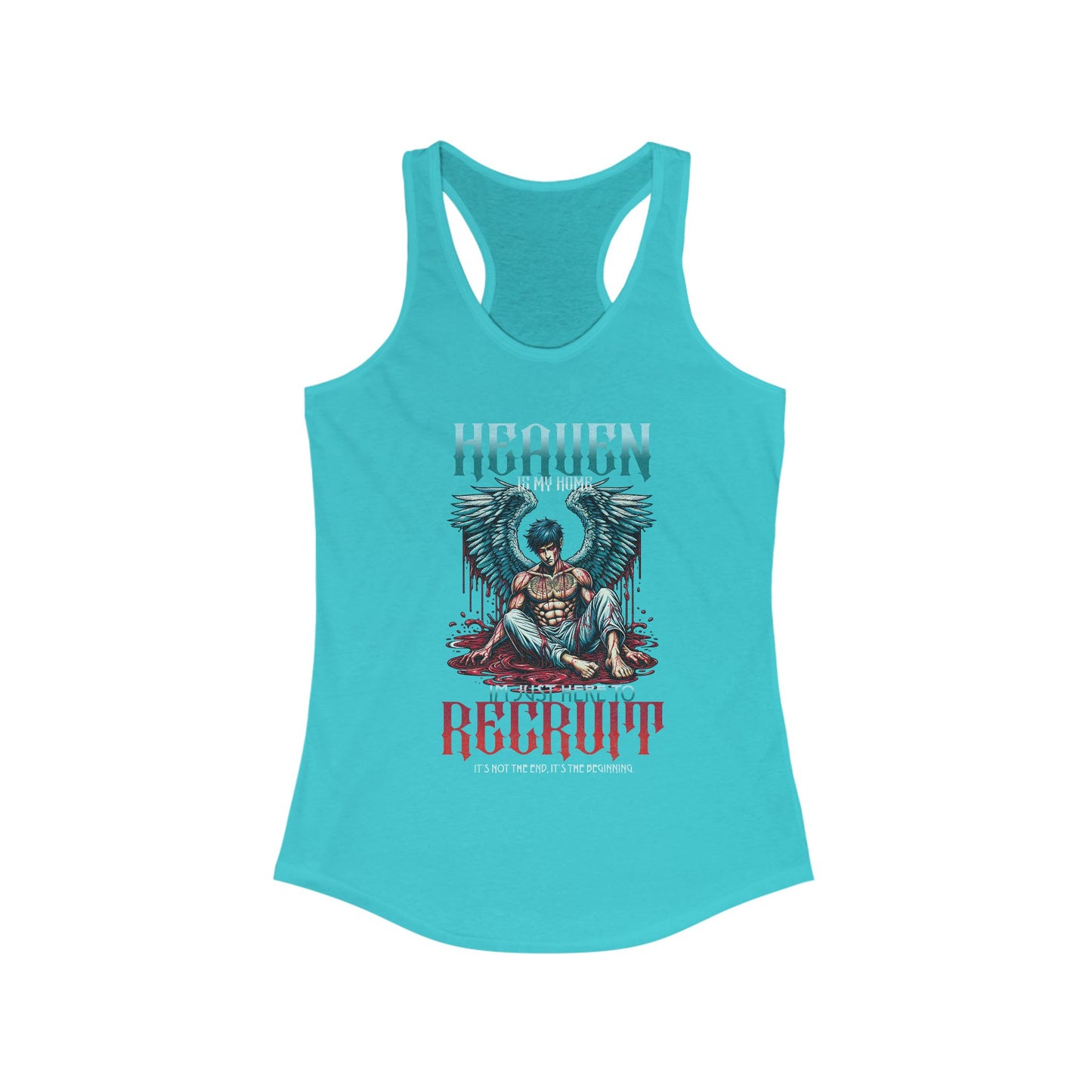 Heaven Recruit Graphic Racerback Tank Top