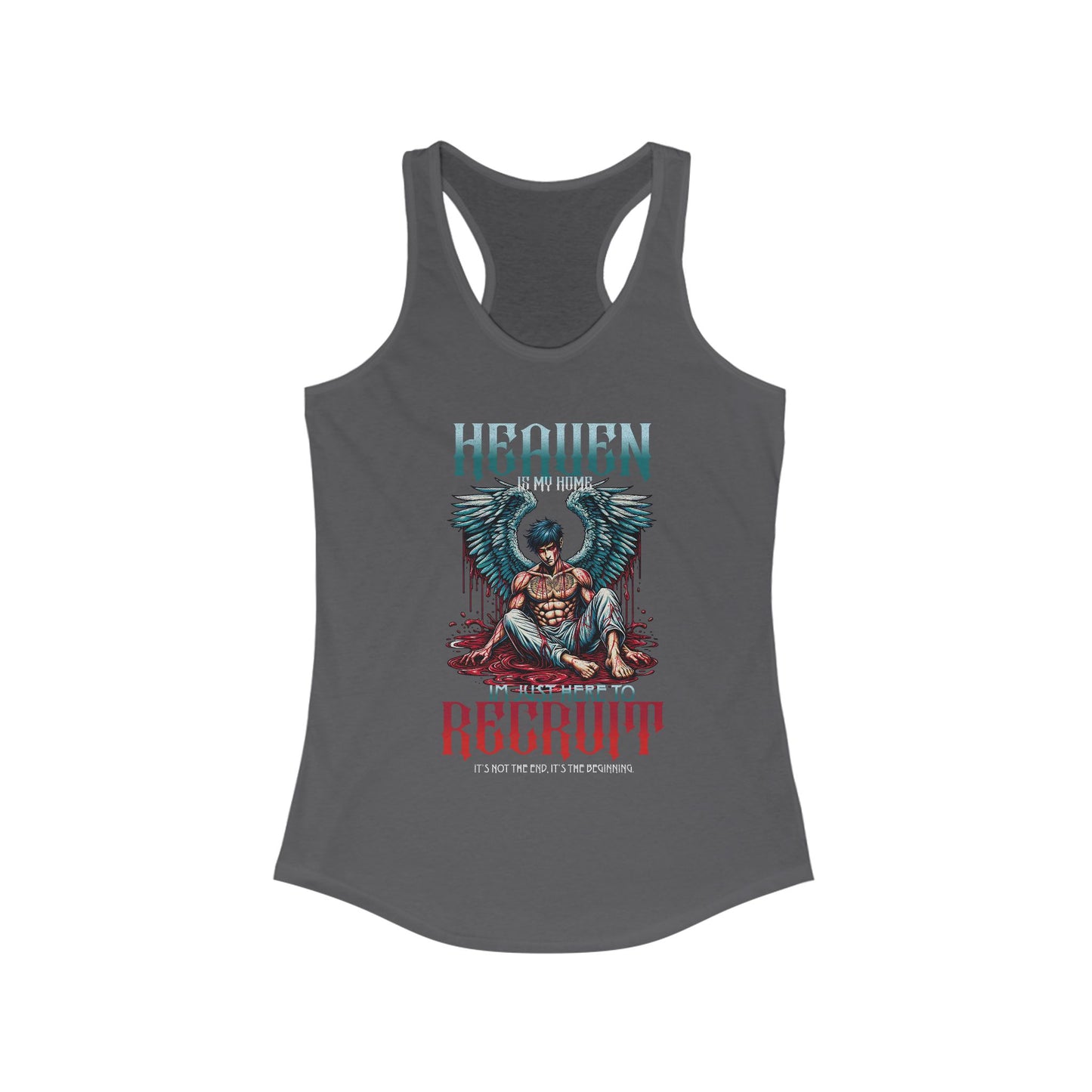 Heaven Recruit Graphic Racerback Tank Top