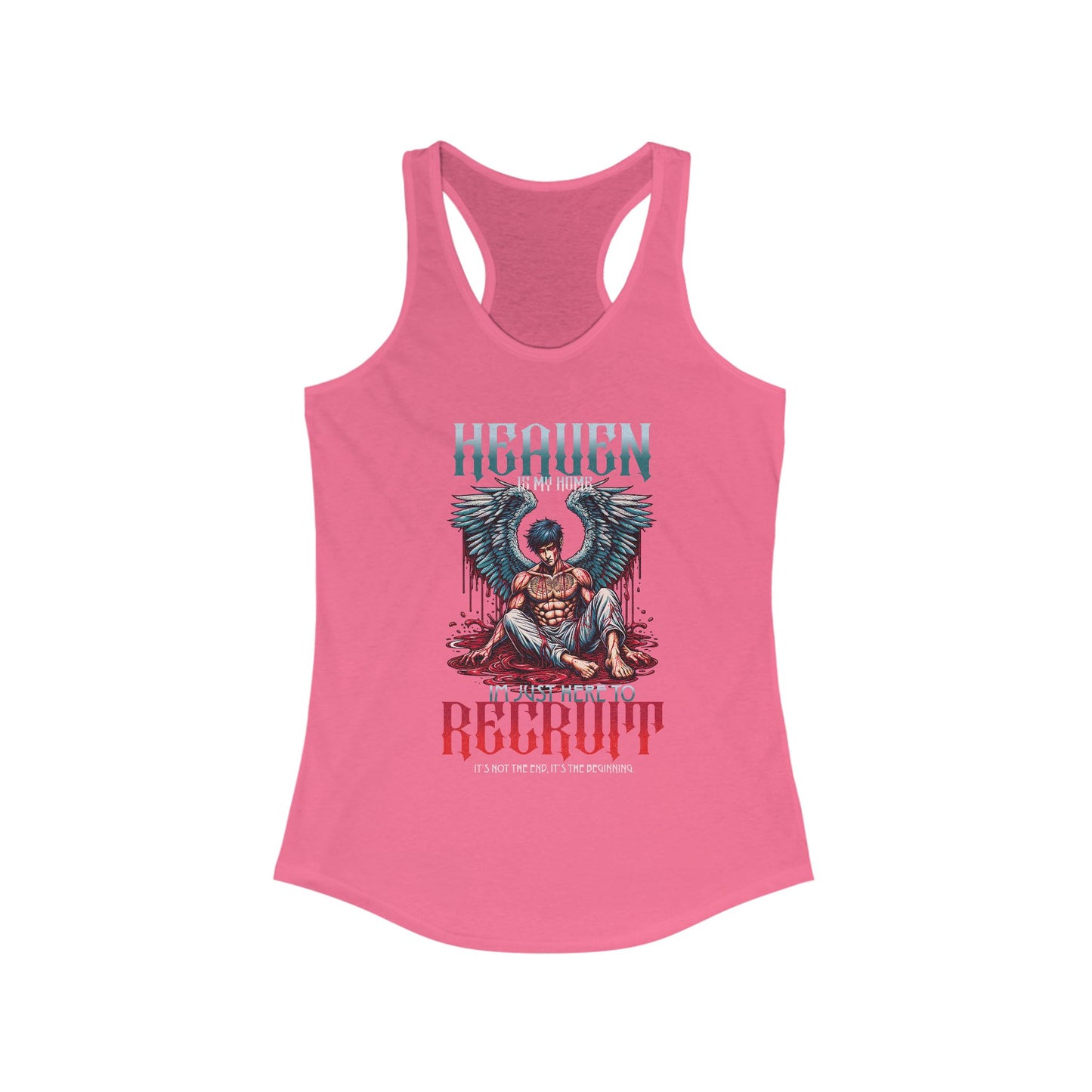 Heaven Recruit Graphic Racerback Tank Top