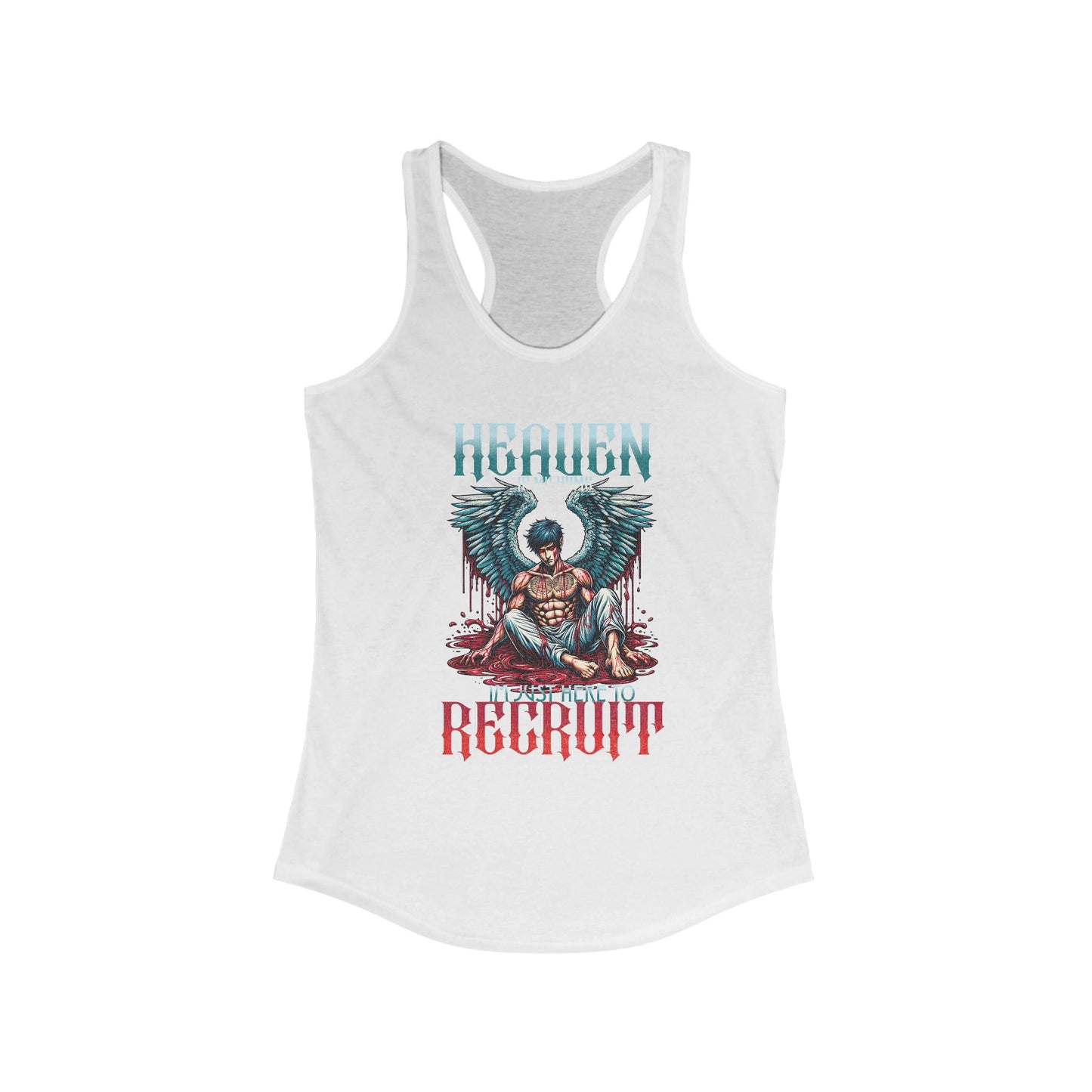 Heaven Recruit Graphic Racerback Tank Top