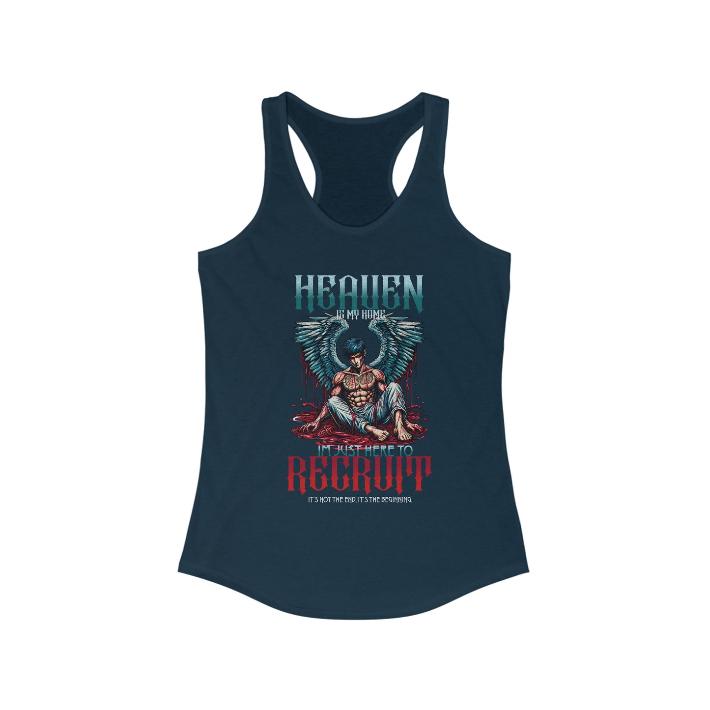 Heaven Recruit Graphic Racerback Tank Top