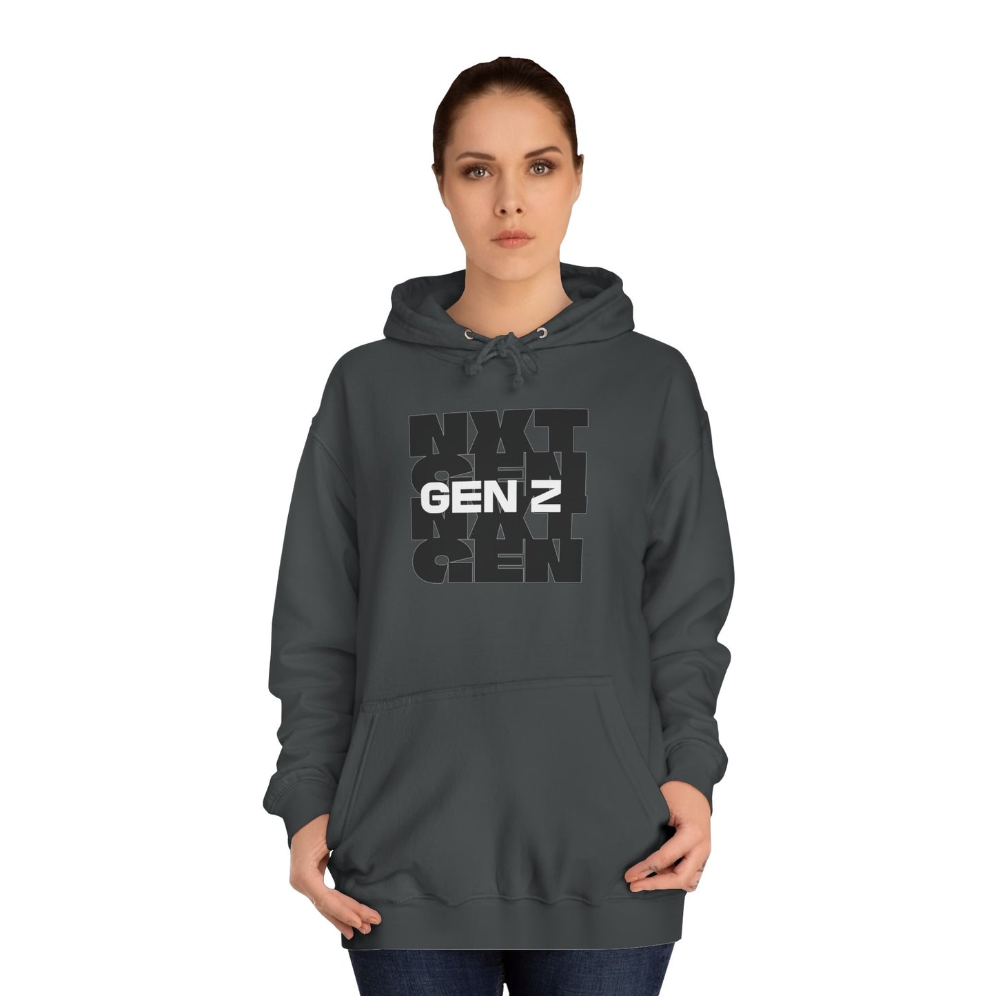 Unisex College Hoodie - Gent Z Graphic Sweatshirt