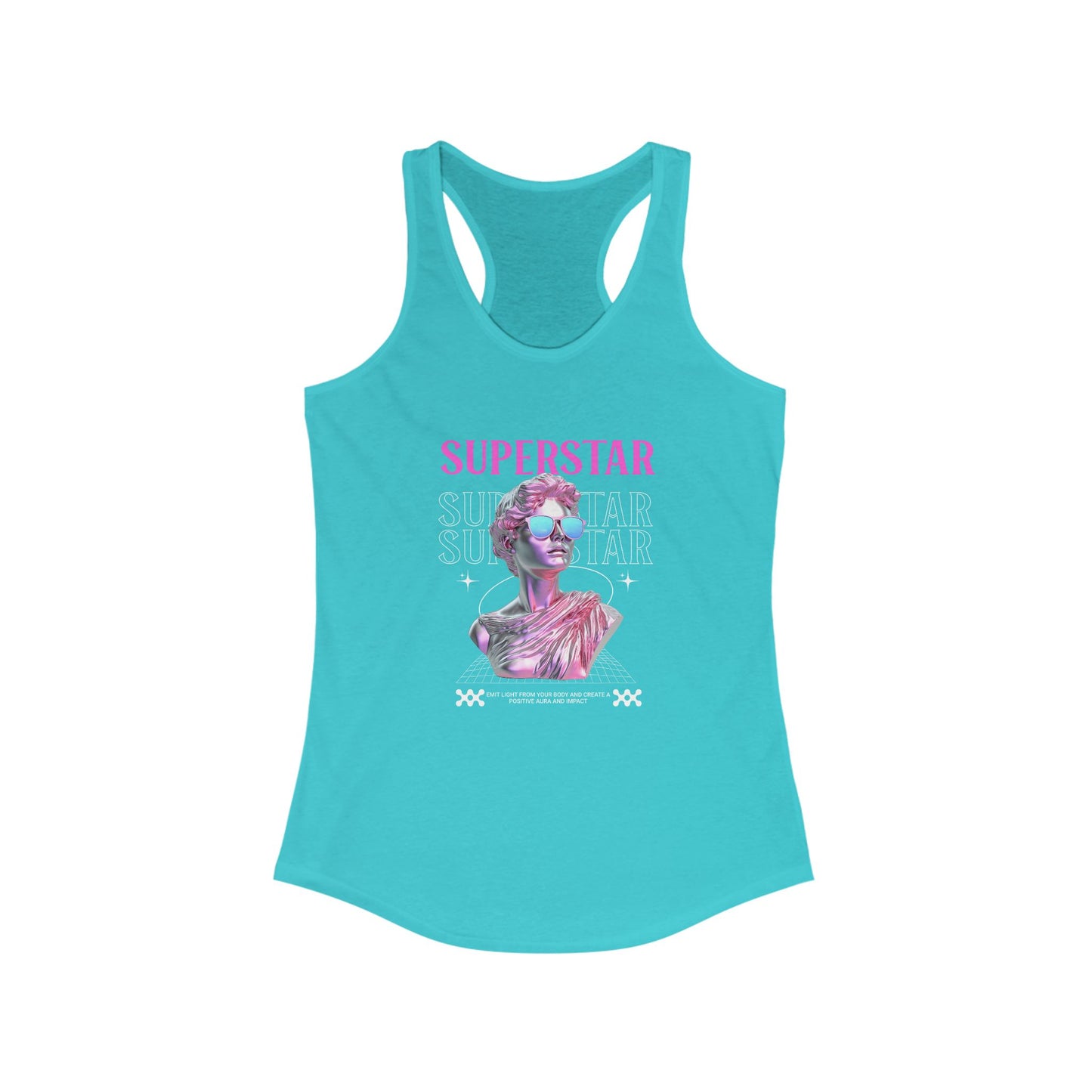 Superstar Graphic Racerback Tank for Women - Stylish & Trendy Summer Top
