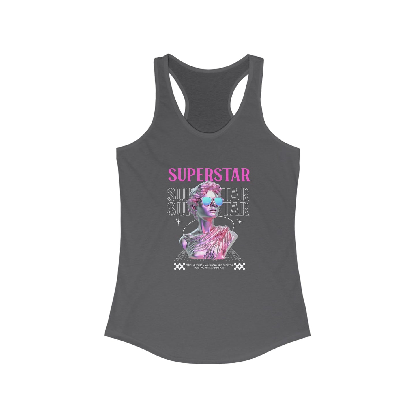 Superstar Graphic Racerback Tank for Women - Stylish & Trendy Summer Top