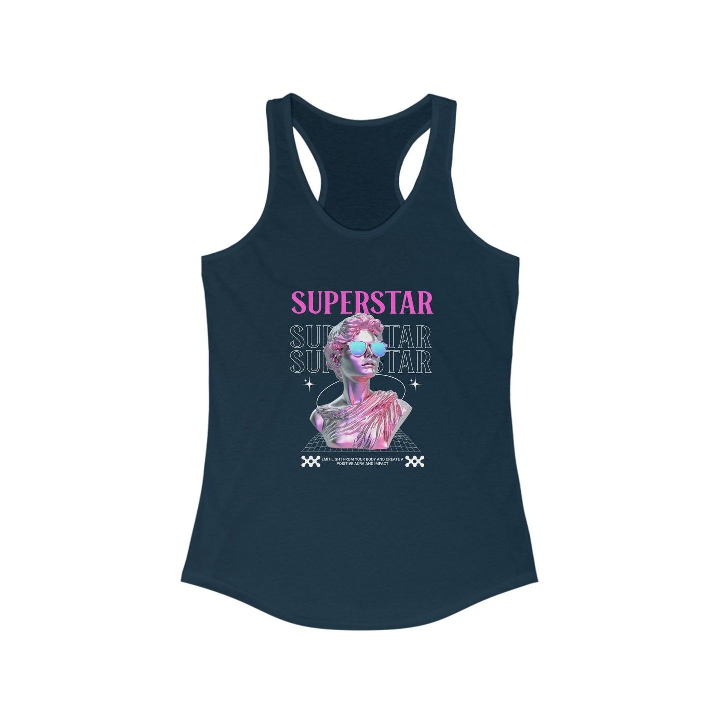 Superstar Graphic Racerback Tank for Women - Stylish & Trendy Summer Top