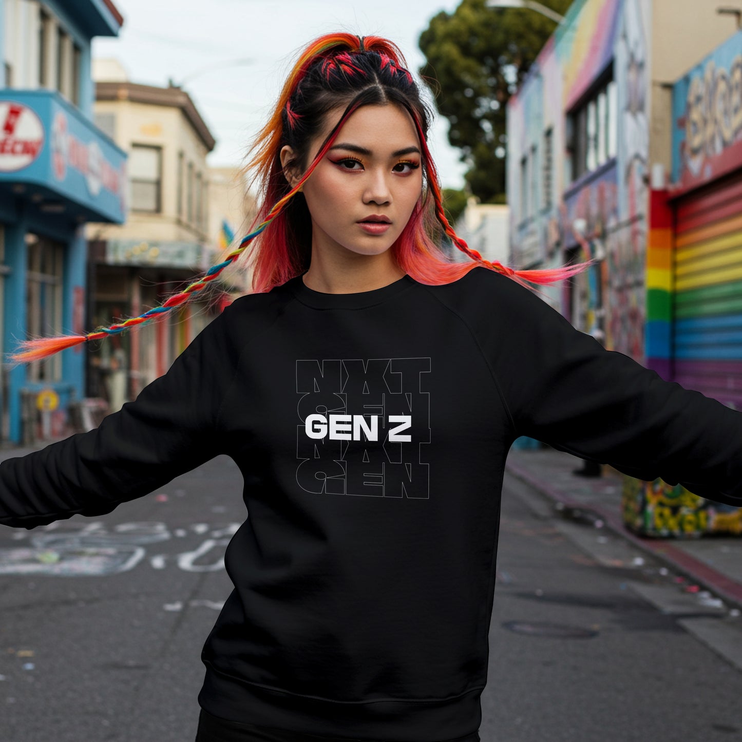 Unisex College Hoodie - Gent Z Graphic Sweatshirt