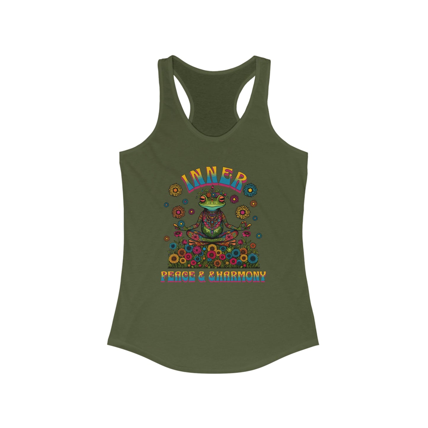 Inner Peace & Harmony Tank Top for Women - Colorful Meditation Design