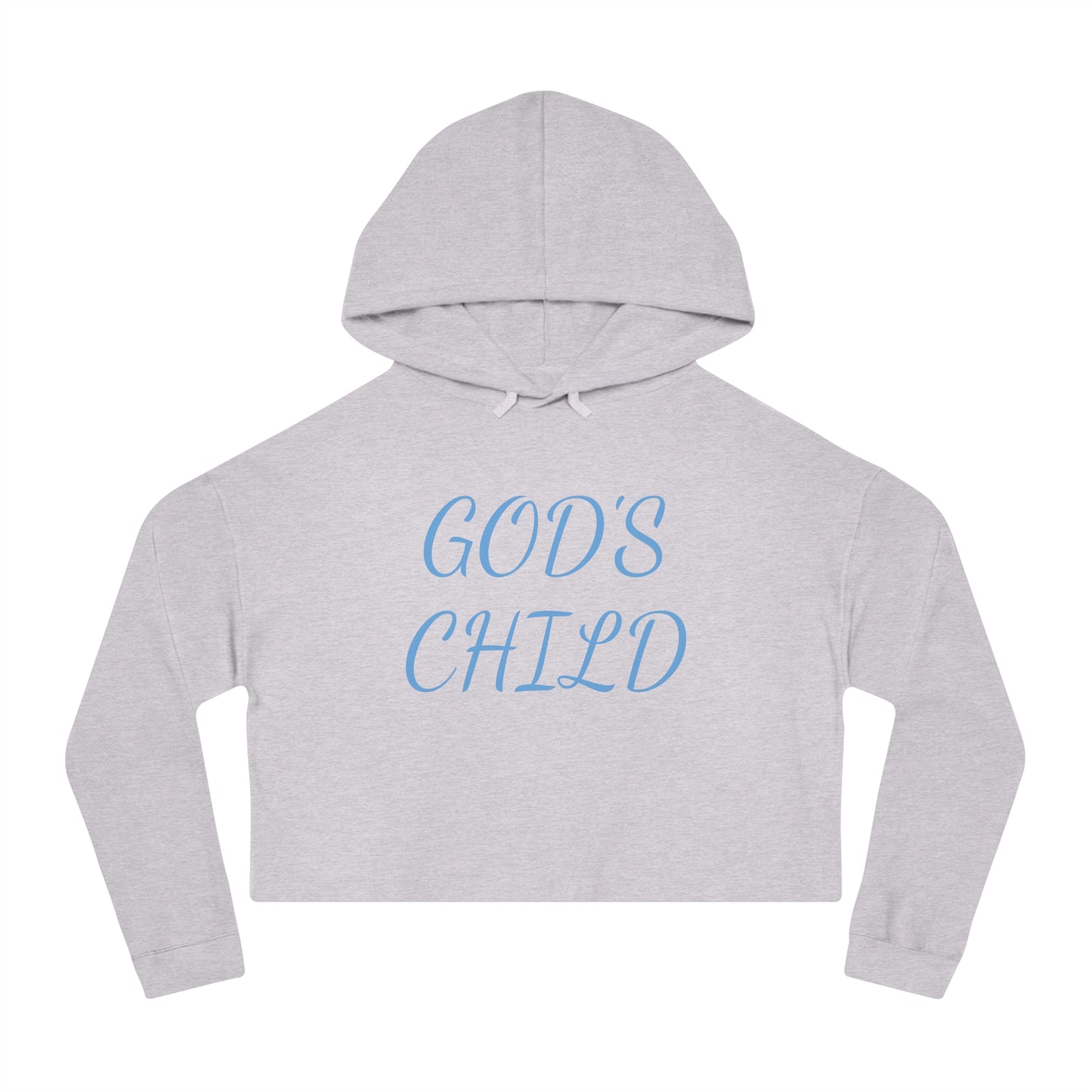 Womens Cropped Hooded Sweatshirt-God's Child