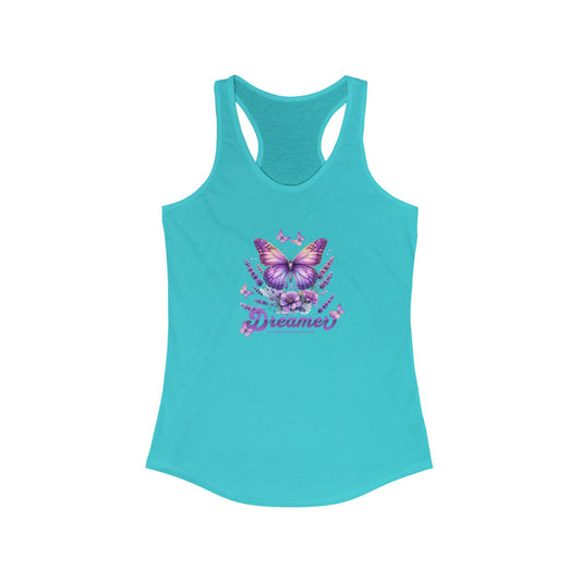 Dreamer Butterfly Racerback Tank - Women’s Inspirational Activewear