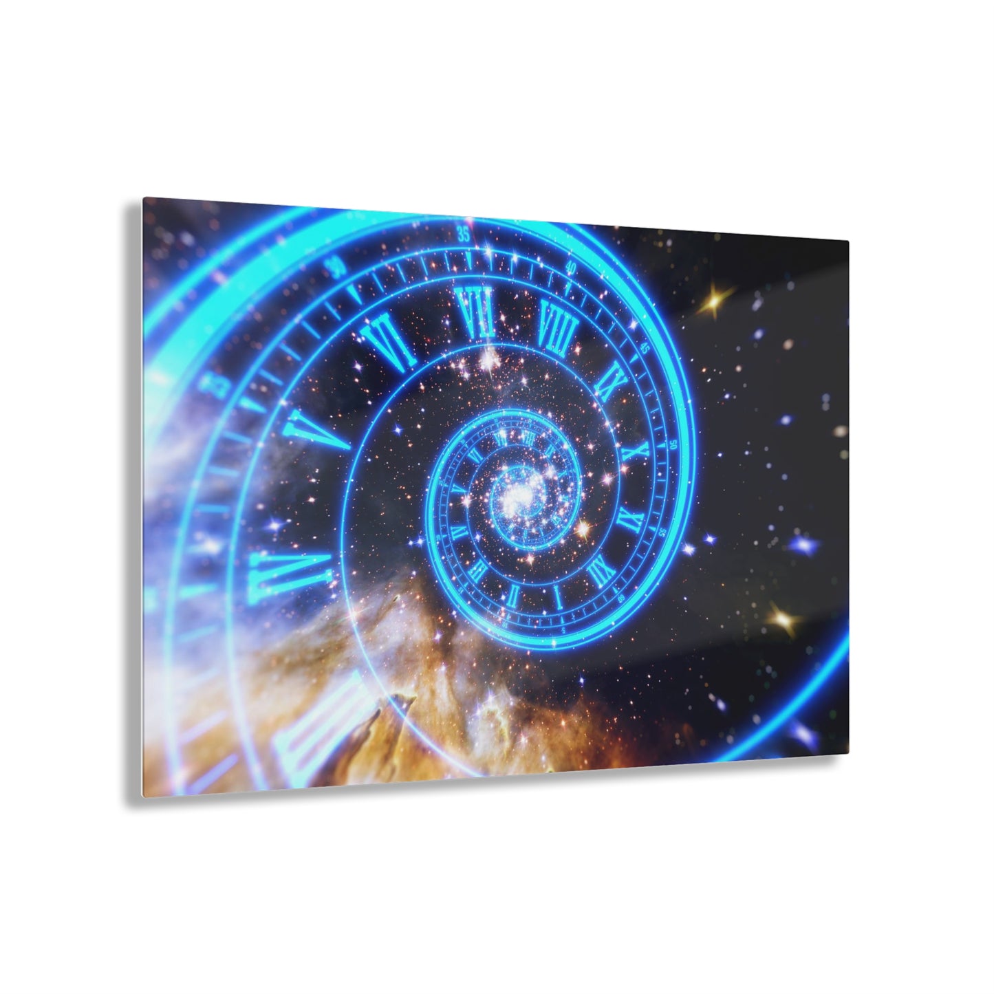Acrylic Prints - Spiral Clock Wall Art