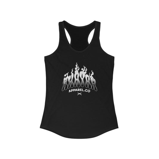 Flame Graphic Women's Racerback Tank - Stylish & Comfortable Activewear
